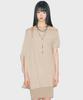 Nilring D07.00 Unbalanced Boat Neck Short-Sleeved Dress _ Beige