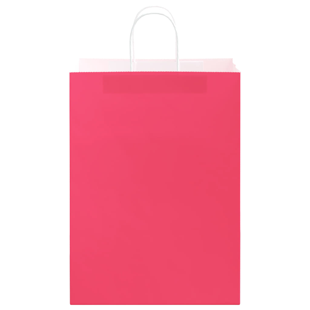 Paper Shopping Bags 250 pcs with Handles Pink 32 x 17 x 44 cm