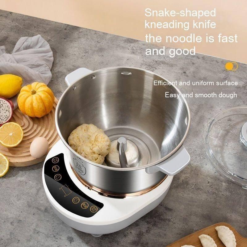 6.5L Automatic Kneading Electric Noodle Making, Fermentation, Awakening Chef Machine Dough Mixer Electric Kneading Machine Flour Mixer for Baking