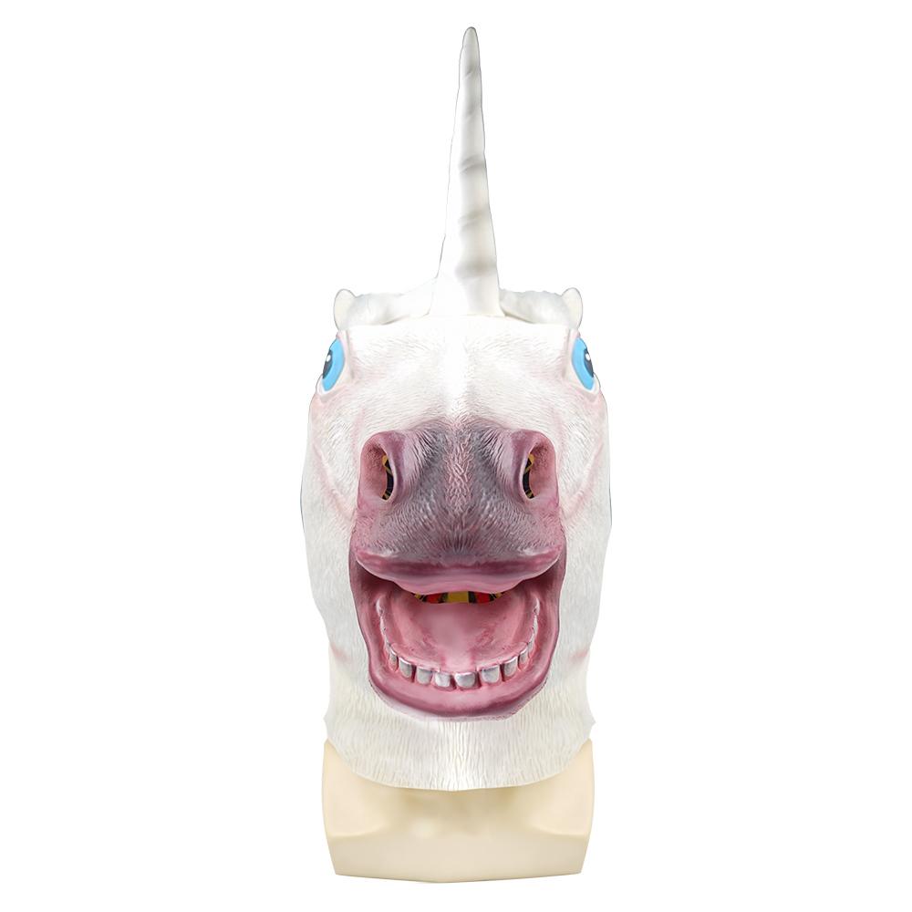 Novelty Unicorn Head Latex Masks Halloween Funny Adult Costume Party Accessories