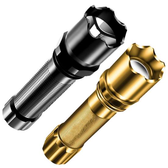 Camping Flashlight High Compact Size Waterproof Brightness Zoomable Long Irradiation Distance Aluminum Alloy