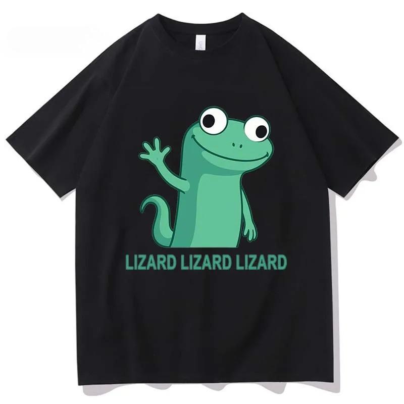 Funny Lizard Meme T Shirt 2026 Fashion UnisexWomen Aesthetic Tshirt Unisex High Quality Streetwear Kawaii Tees Shirts