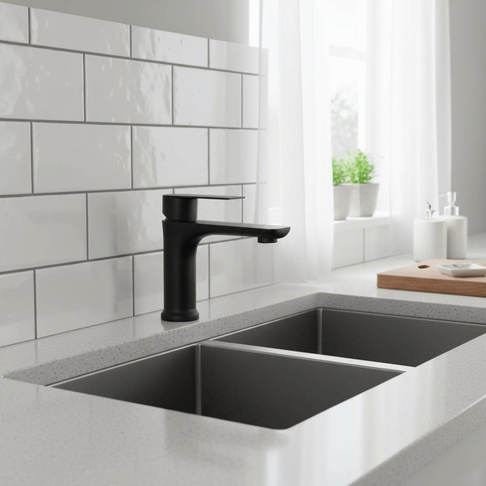 Stainless Steel Bathroom Faucet Single Cold Kitchen Sink Faucet Lavatory Basin Faucet  Powder Room