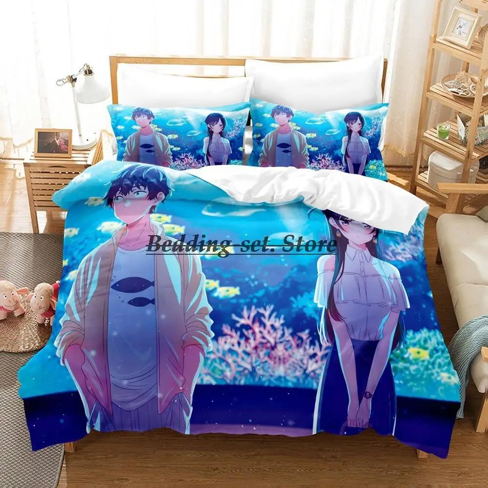 Comfortable Anime Print Bedding Set With Duvet Cover And Pillowcases Single Twin Full Queen King Sizes For All Ages