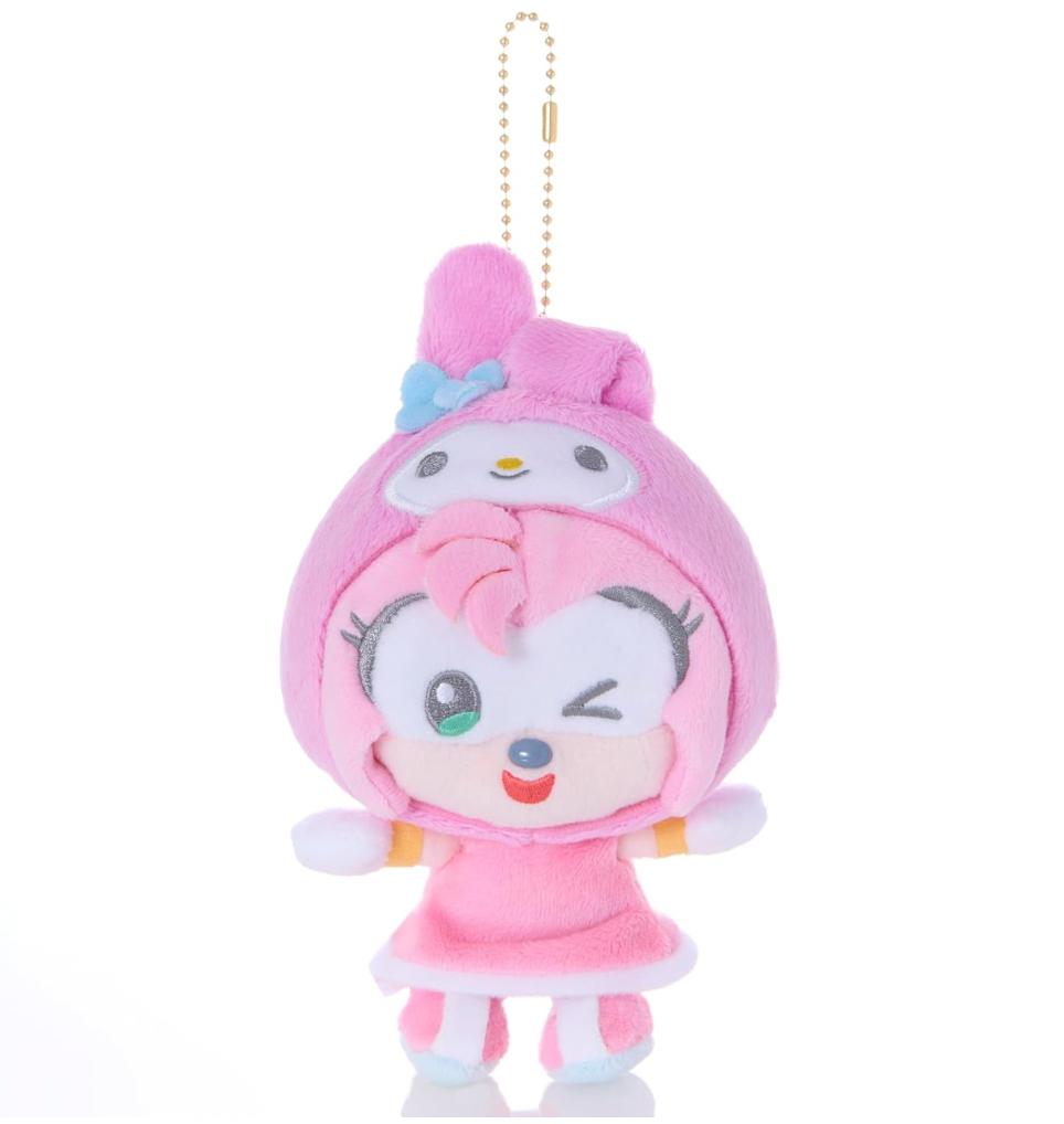 SONIC & FRIENDS × Sanrio Characters Mascot 6 Set SEGA JAPAN NEW