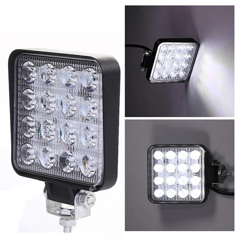 1PCS 12V-24V Waterproof Led Work Light Bar Square Spotlight Work Light Headlight For Truck Off Road Night Driving Light For SUV