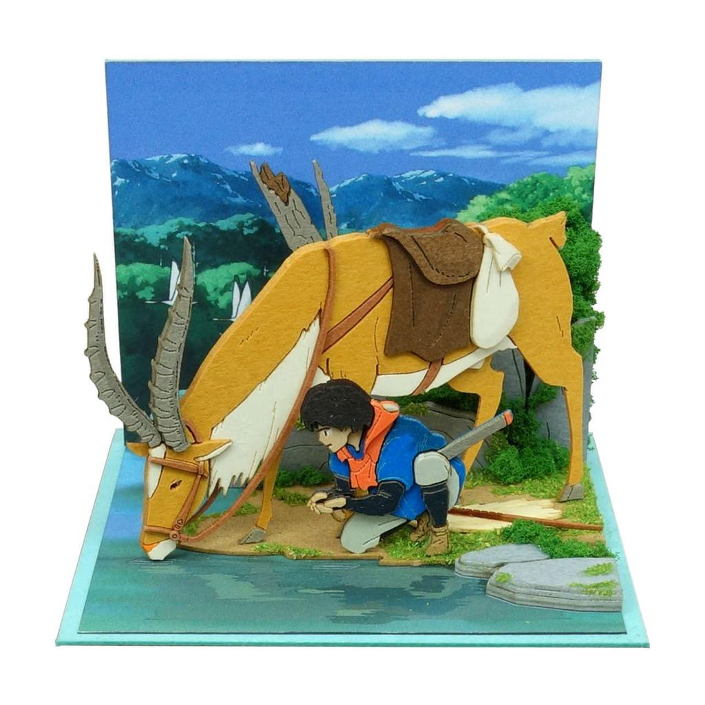Sankei Studio Ghibli Mini Princess Mononoke Ashitaka and Yakuru Paper Craft MP07-139