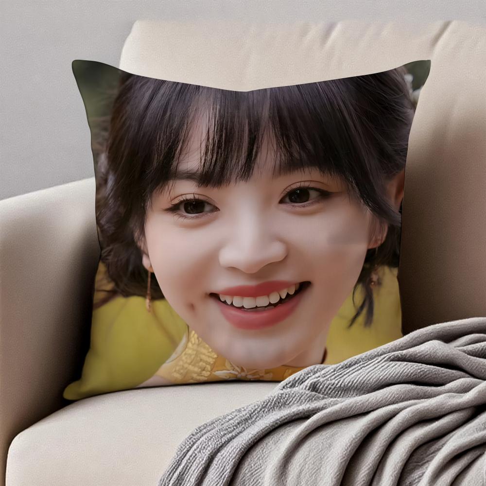 Cute and beautiful TTian Xiwei Cushion Cover Pillowcase Antidustmite Invisible Zipper Short Plush Sofa Cushion