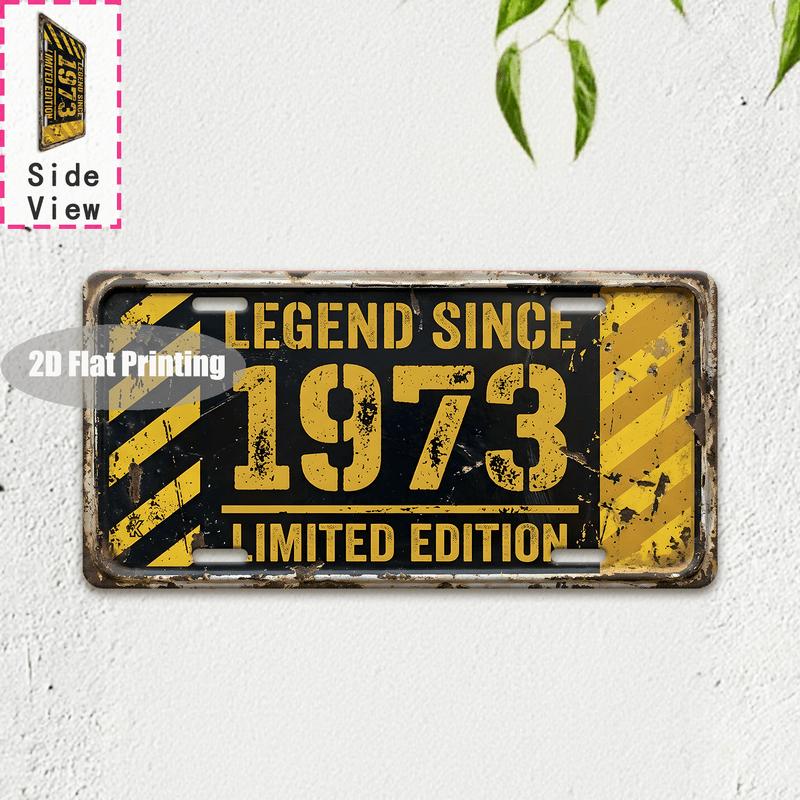 Tin Sign Vintage Durable Metal Plaque Wall Decor Home Office Bar Man Cave Basement City Birth Year License Plate Wall Art