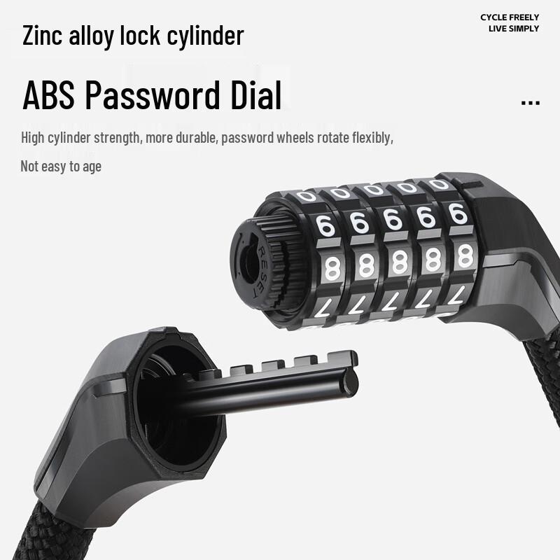 West Rider Bicycle Anti-Theft Combination Cable Lock