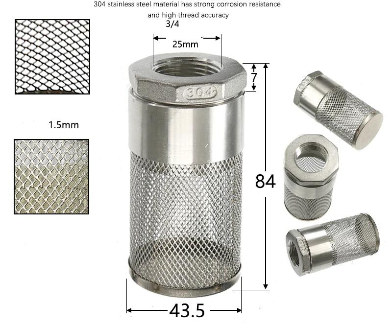 304Stainless Steel Female Thread Filter Agriculture Irrigation Mesh Filter Water Pump Hose Mesh Filter Aquarium Fish Tank Filter
