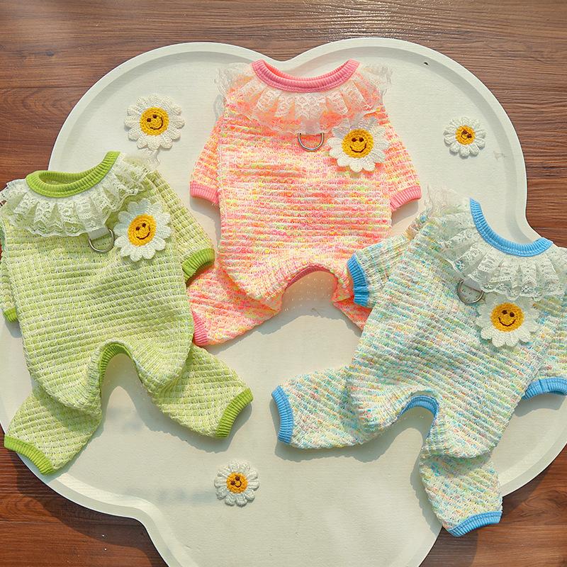 Spring and Summer Four-legged Clothing, Dog and Cat Pet Clothing, Elastic and Breathable Needle Fabric