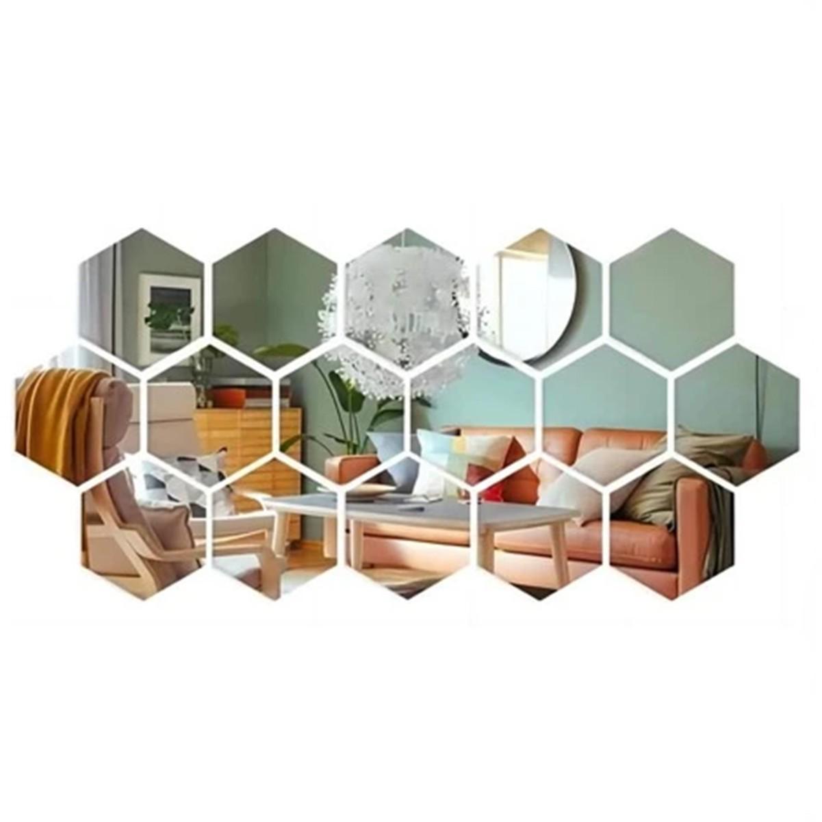

3D Hexagon Acrylic Mirror Wall Sticker for Home Decoration 2.3*4*4.6 cm (1 piece)