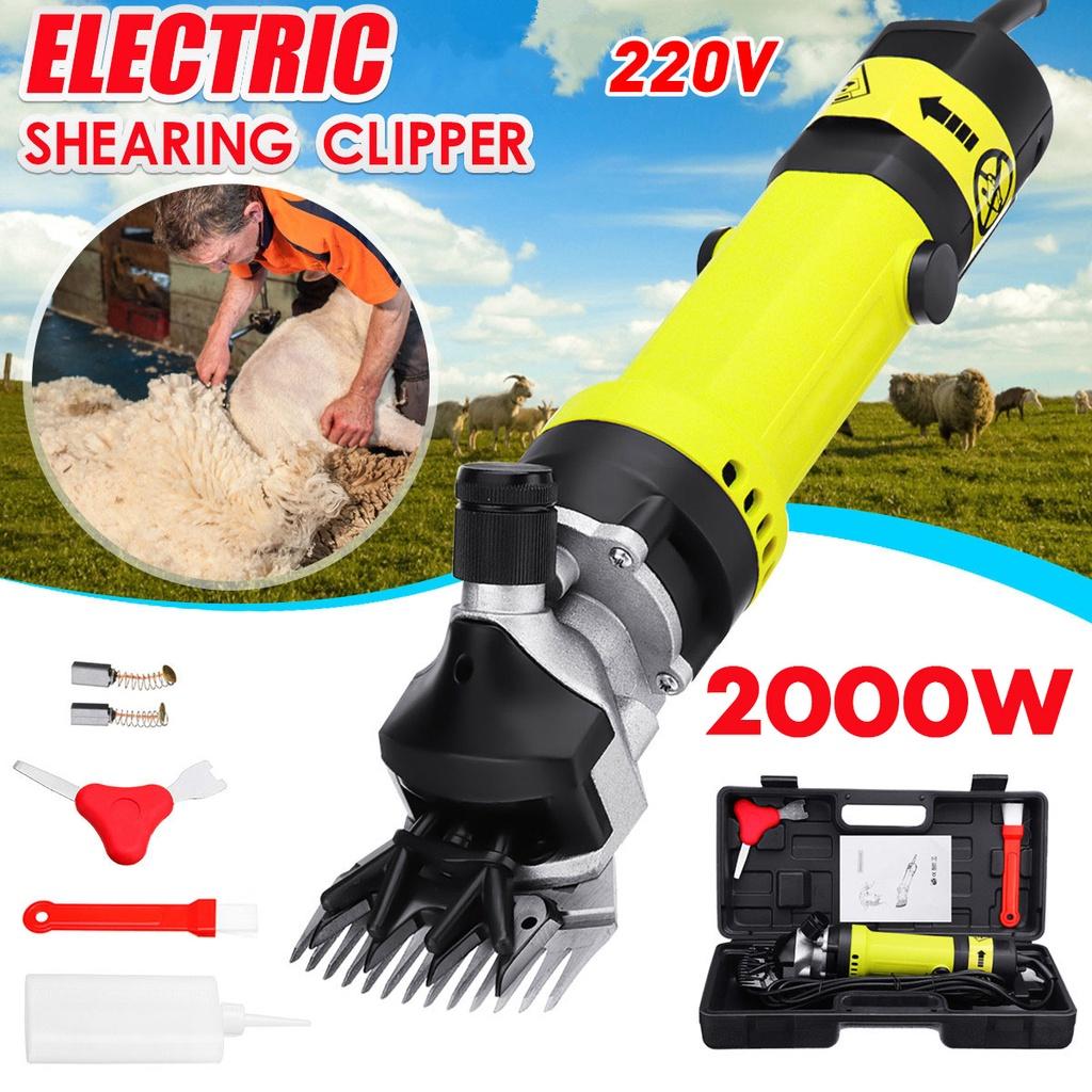 2000W 6 Gears Speed Wool Scissor Cut Machine With Case Trimmer Tool Electric Sheep Goat Shearing Machine
