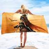Japanese Samurai Beach Towel Super Soft Water Absorbent Bath Towels Mens Light Bath Towels Water Absorpt Swim Bath Towels