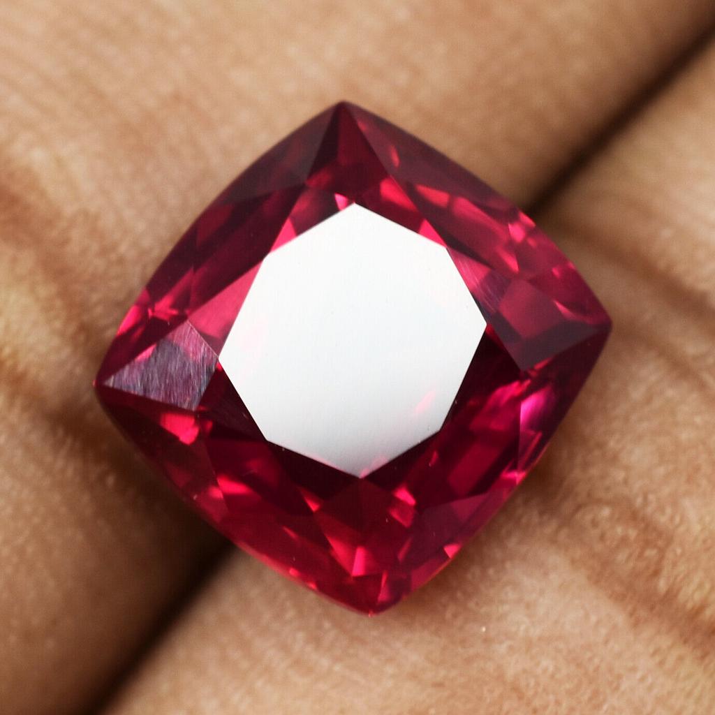 Natural Red Ruby Loose Gemstone Square Cushion Shape 7.50 Ct for Jewelry Making and Gem Collections