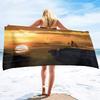 Microfiber Cowboy Print Beach Towels,Beach Towel Oversized,Quick Dry Cowboy On Horse Bath Towel Large,Absorbent Bathroom Towels
