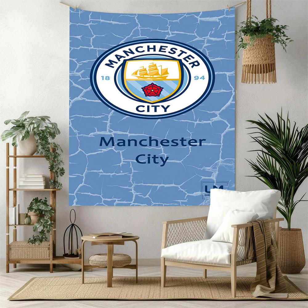 Decor perete Manchester City Tapiserie Artă Pentru Memorial Animale de Companie Petrecere de Ziua de Naștere Nuntă Fundal Cadou de Familie