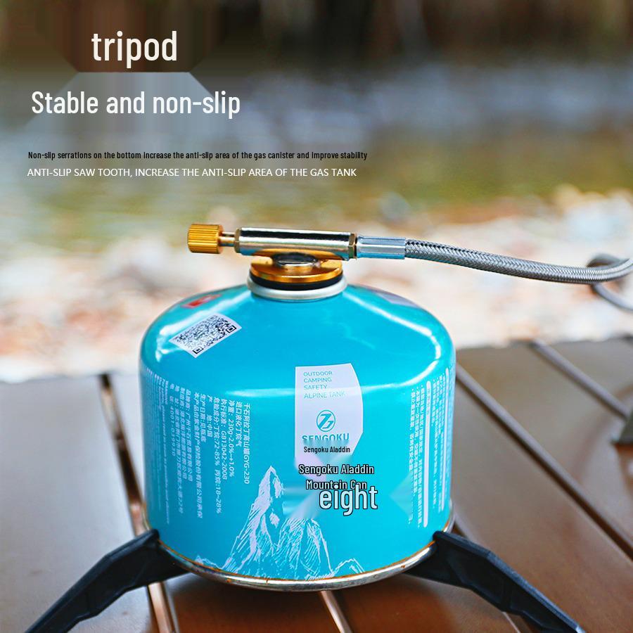Portable Outdoor Folding Tripod Gas Can Holder - Stable Camping Stand
