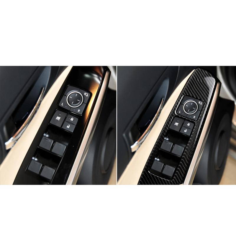 Carbon Fiber Car Accessories Window Lifting Control Interior Cover Modified Trim Sticker For Lexus IS250 IS350 300H 2013-