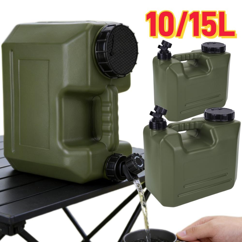 10L/15L Outdoor Water Bucket Food-grade PE Portable Camping Water Bag Container with Faucet Driving Water Tank for Picnic Hiking