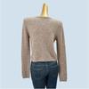 Export Cut Label Autumn and Winter New Female Long Sleeve Wool Knitwear Women's round Neck Single-Breasted Cardigan Outerwear Top Easiest for Match