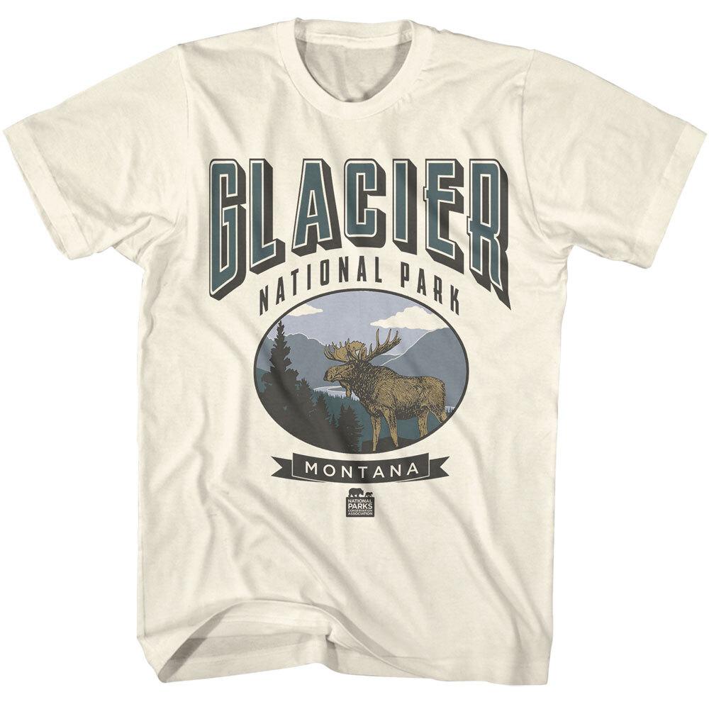 United States Glacier National Park Montana Moose Mountains Men T Shirt L