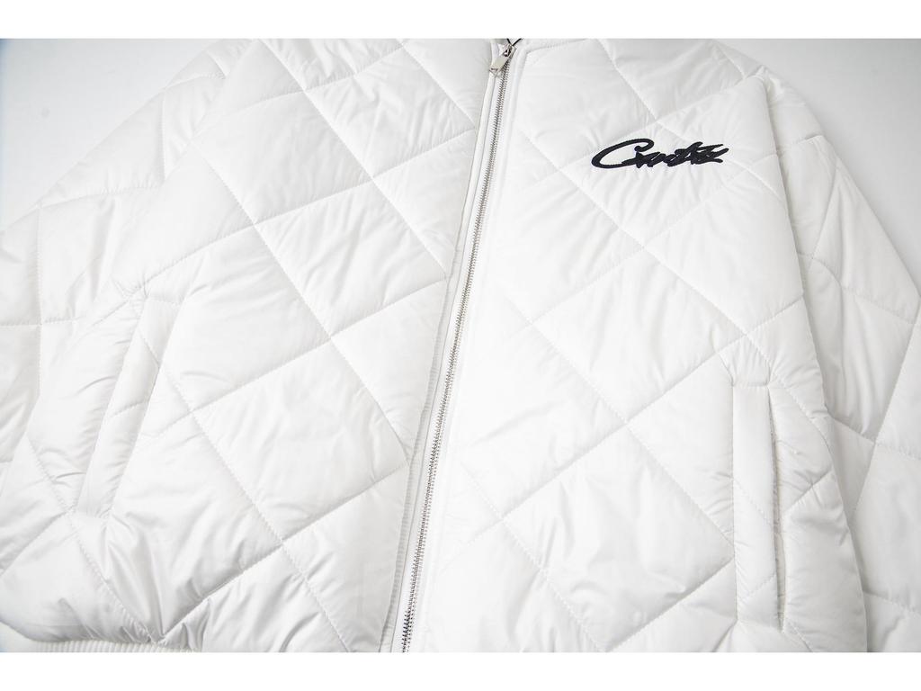 Winter-Diamantmuster Samt-Steppjacke - Corteiz Alcatraz FW25