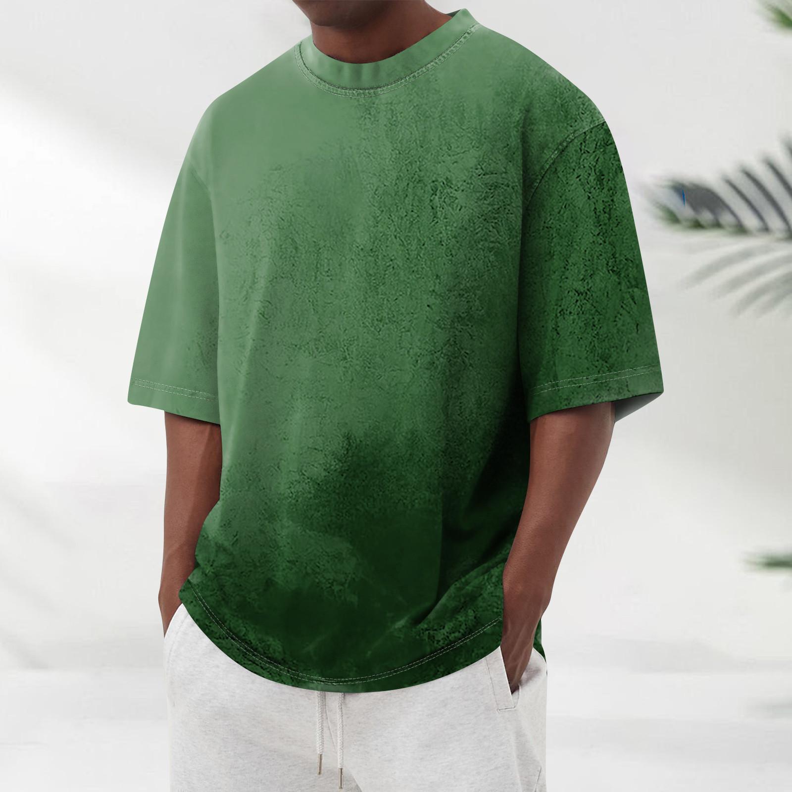 

Мужские футболки с графическим принтом, уличная повседневная одежда с короткими рукавами и принтом зелёный