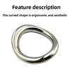 Stainless Steel Curved Locking Ring Heavy Duty Penis Bondage Cock Ring Metal Scrotum Stretcher Male Delayed Ejaculation Sex Toys