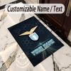 Tappeto in Velluto di Cristallo Stampa Lazio FC Testo Nome Personalizzato Tappetino Decorazione per la Casa