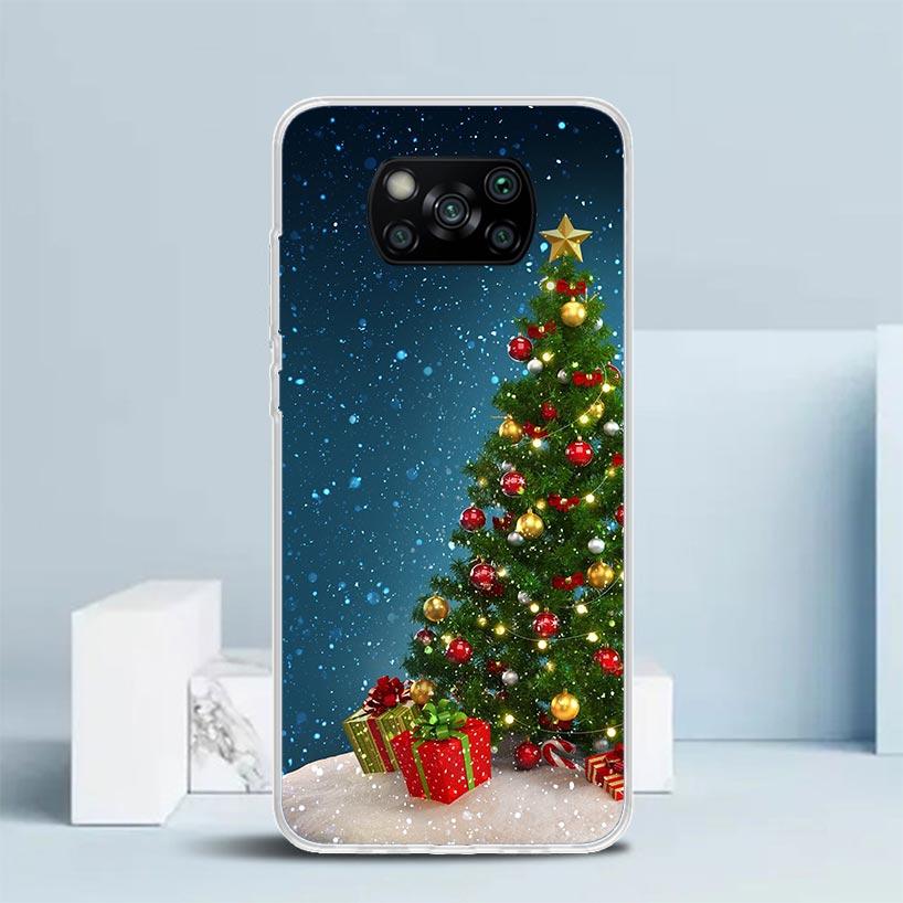 Merry Christmas Tree Snow Phone Case For Xiaomi Poco F7 Ultra X5 X6 X7 Pro M7 Redmi 15C 15 13C 13 12C 12 10C 10 10A 9 9C 9A 9T C