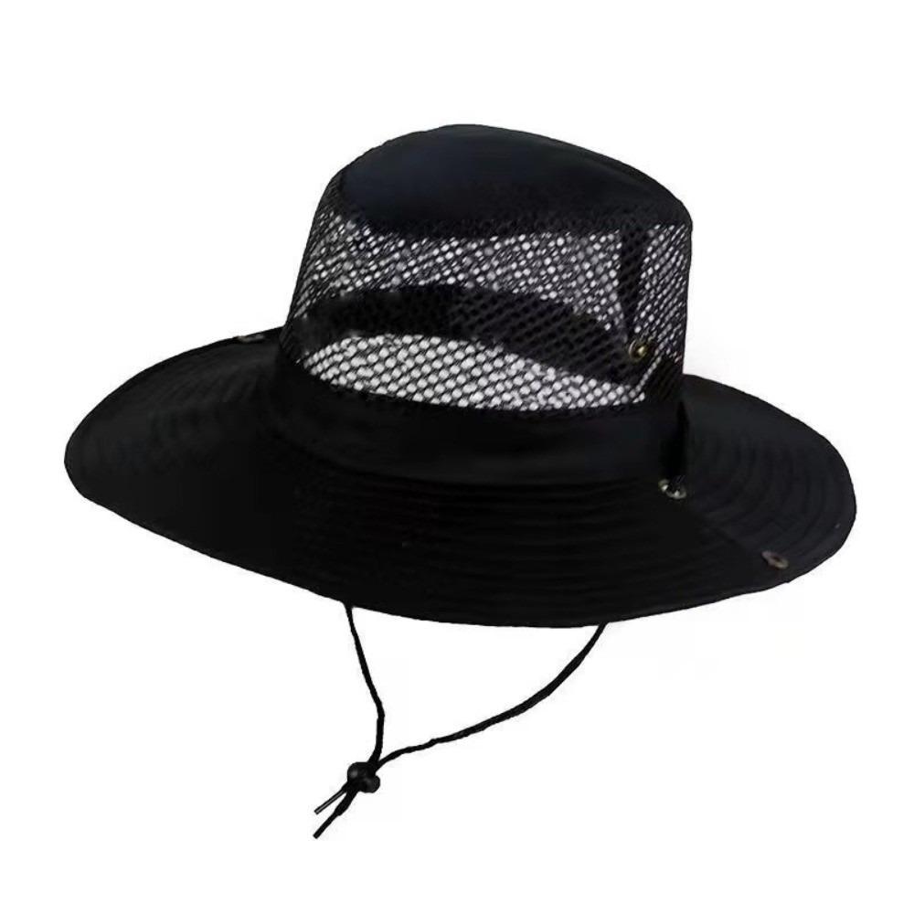 Anti-UV Mountaineering Cap Foldable Outdoor Camping Hat Gardening Sun Hat  Summer чёрный
