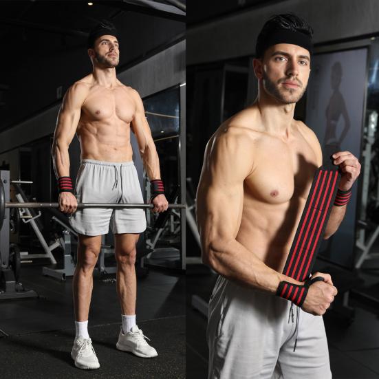 2Pcs Wrist Compression Strap Adjustable Wrist Support Wrap Sprain Prevention Men Women Strength Training Weightlifting Deadlifts Wrist Brace