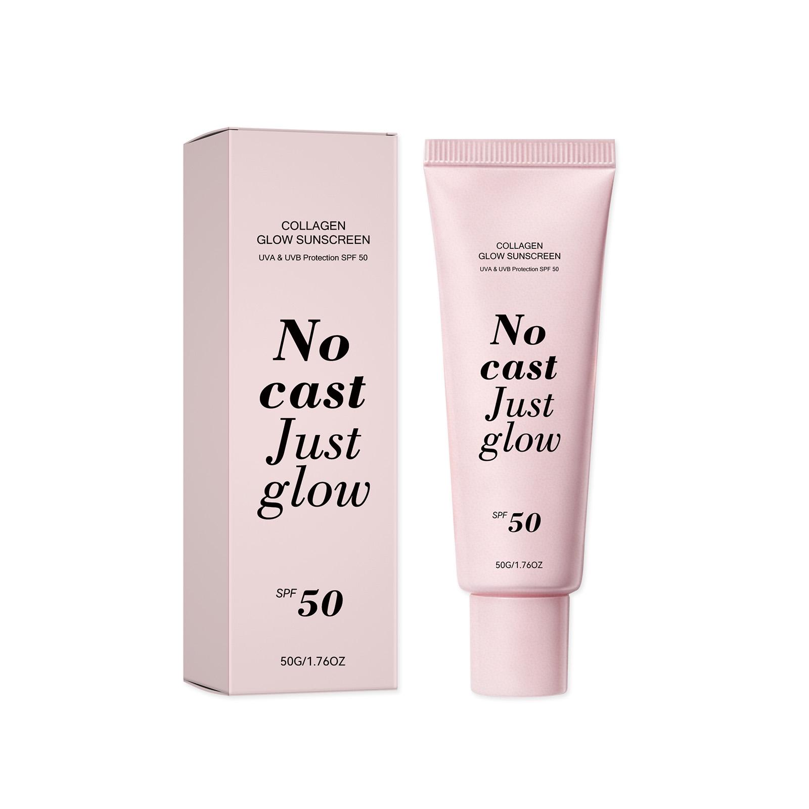 AMZ Kolagenový ochranný krém Venkovní osvěžující nelepivá lehká textura pro ochranu pokožky obličeje a těla Krém 50 G/box white
