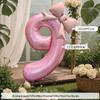 10th Birthday Pink Bow Balloon Props for Girls' Party Decoration.