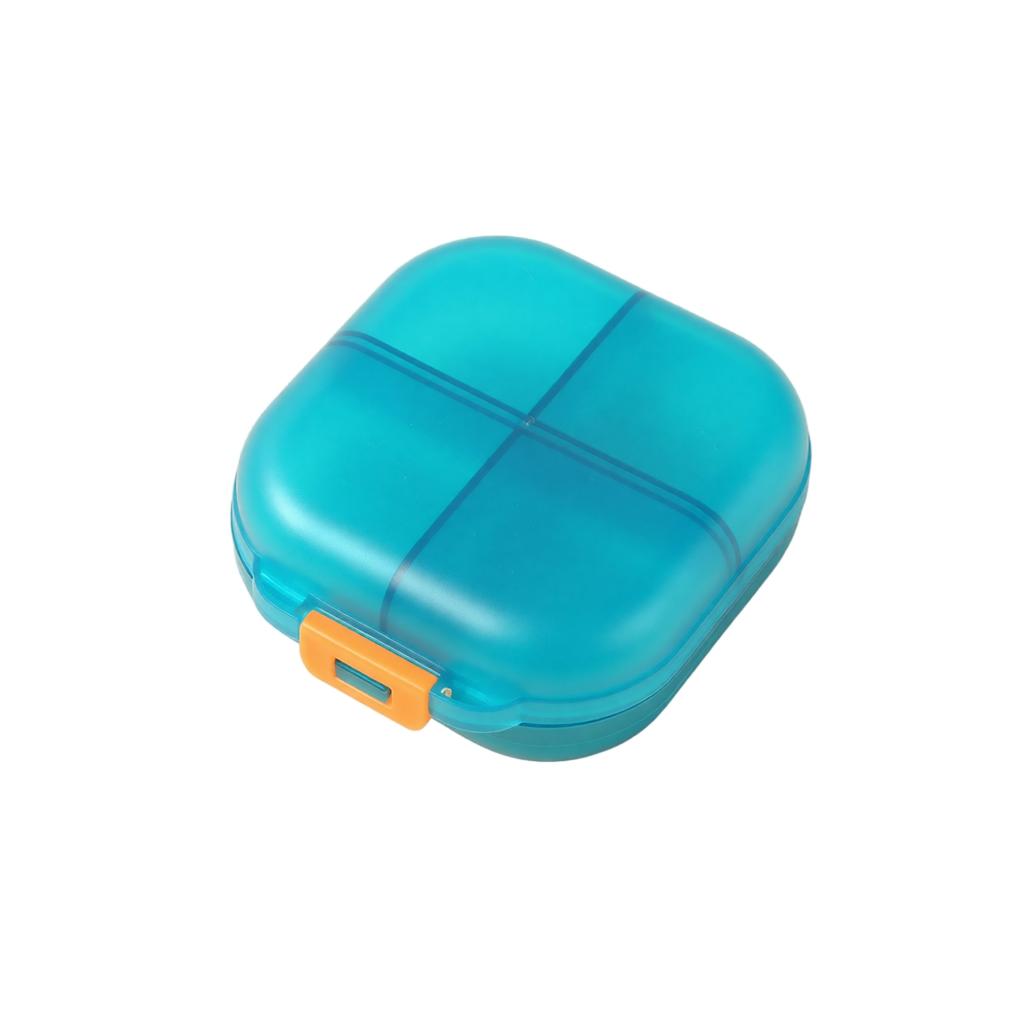 Portable Double Layer 8 Compartment Mini Pill Box Organizer Travel Medicine Storage Case for Daily Use Home Office School