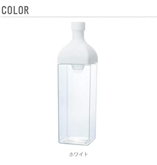 HARIO Kirk Bottle, 1200ml, Smoky Green, Resin, Vertical and Horizontal, with Tea Strainer, Made in Japan, KAB-120-SG