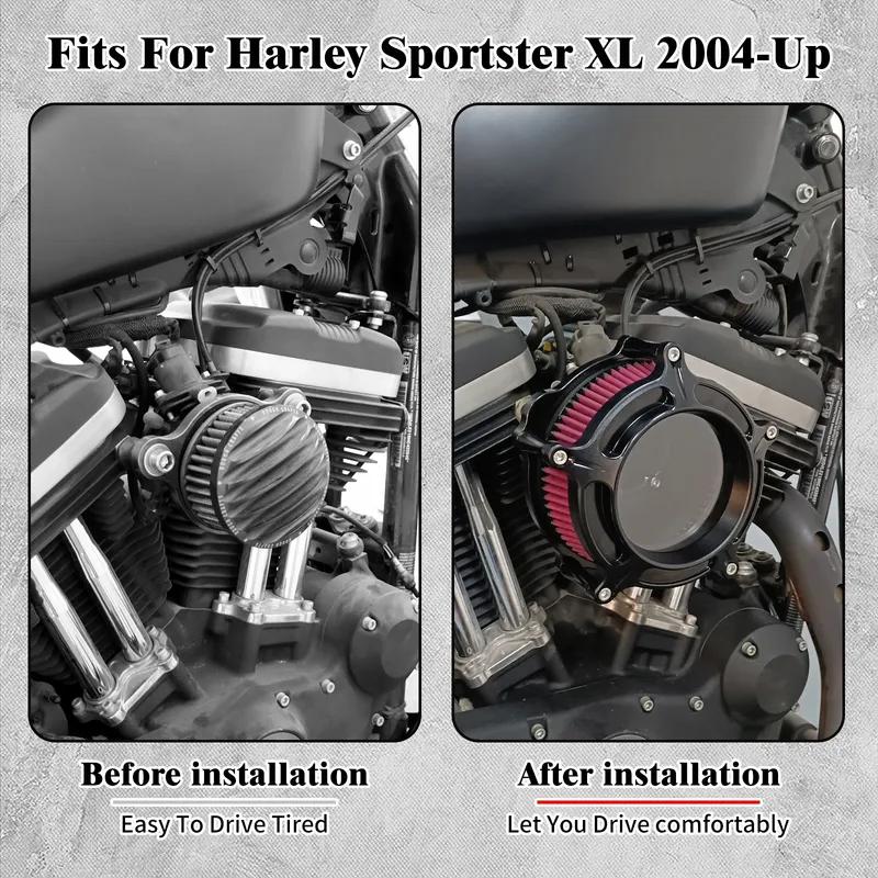 Motorcycle Air Filter Intake Air Cleaner System Kit For Harley Sportster XL Iron 883 1200 Touring Road King Softail Dyna FLHT