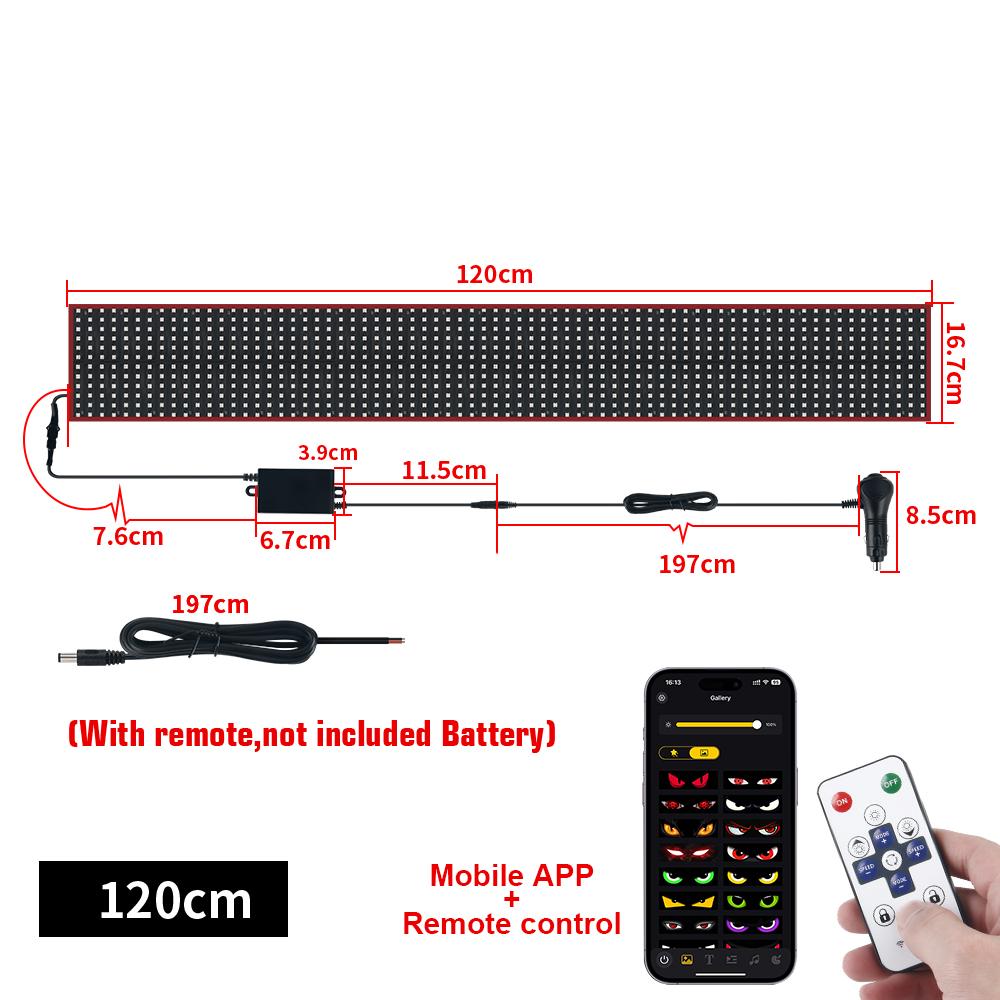 

Новое приложение Светодиодная подсветка Devil Eye для грузовика/автомобиля Режим микрофона для музыки Настраиваемый для лобового стекла Текстовый узор Световая индикация 24 В Пульт