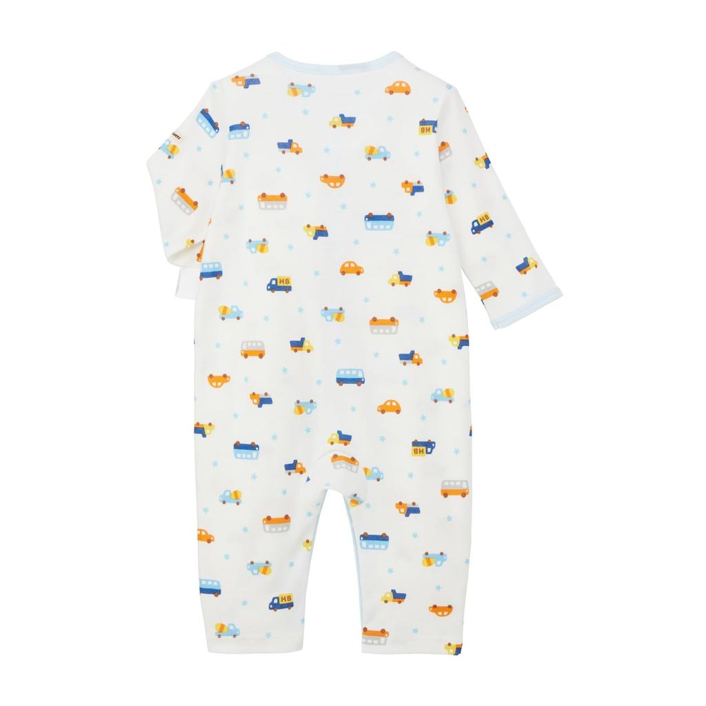 Miki House Hot Biscuits Coverall Underwear, Boys and Girls, Baby Kids' Clothing, Blue, 70cm, 70-2441-143