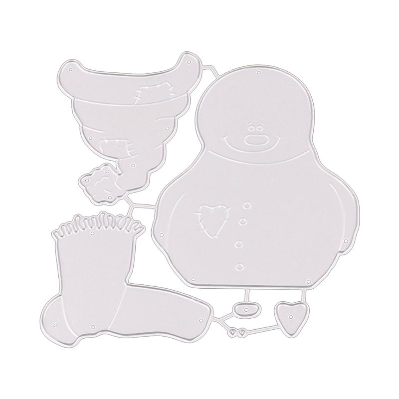 

Рождественский снеговик металлический трафарет DIY альбом для скрапбукинга форма для бумажных карт