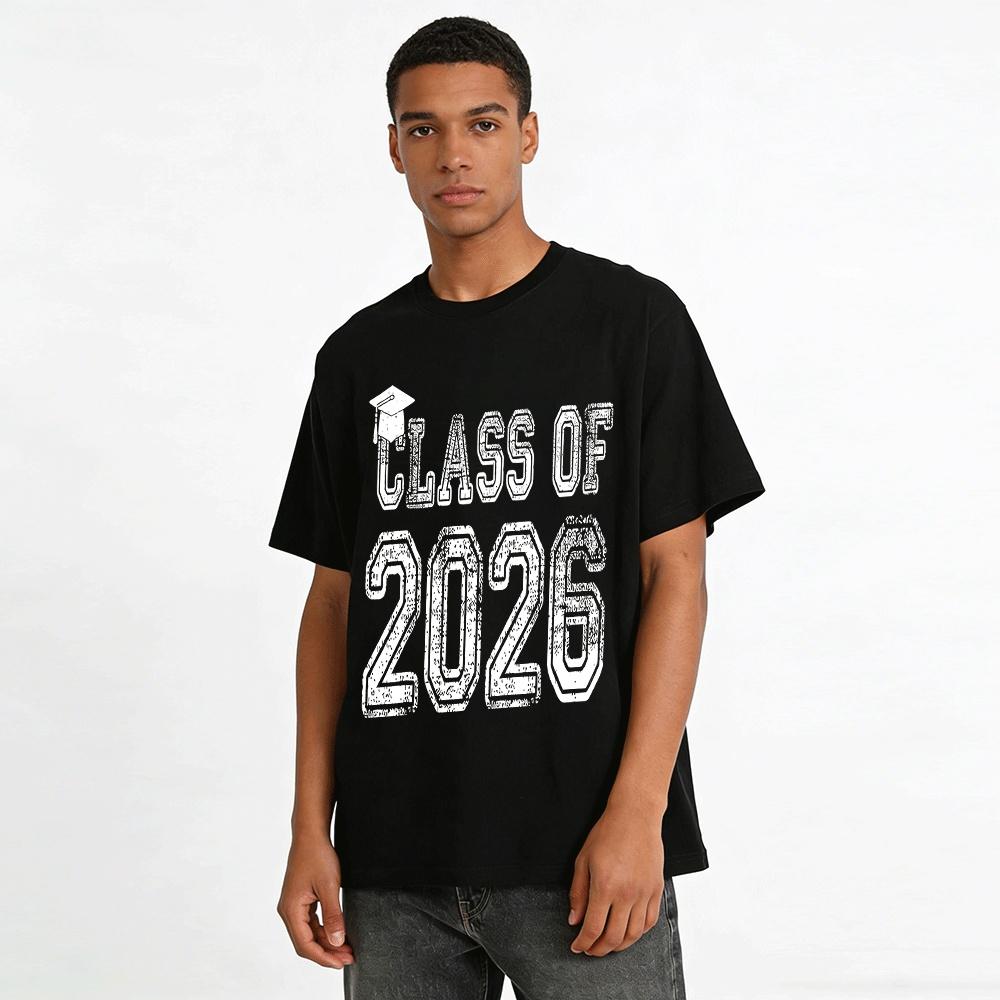 Class of 2025 Graduation Print Casual Short Sleeve T-Shirt Pure cotton T-shirt