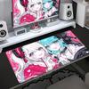 Sweet Pink Anime Girl Mouse Pad Cute Manga Mousepad Big Desk Mat Thick Rubber Base Smooth Cloth Durable Computer Mouse Mat Xxl
