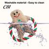 Plush Dog Toy with Sound Christmas Toy, Squeaky Chew Cotton Rope, Bite Resistant Pet Toys for Aggressive Chewers Holiday Small Medium Dogs,