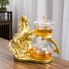 Creative Automatic Teapot Tea Infuser Magnetic Water Diversion Heat-resistant Kungfu Tea Drinking Chinese Glass Tea Set