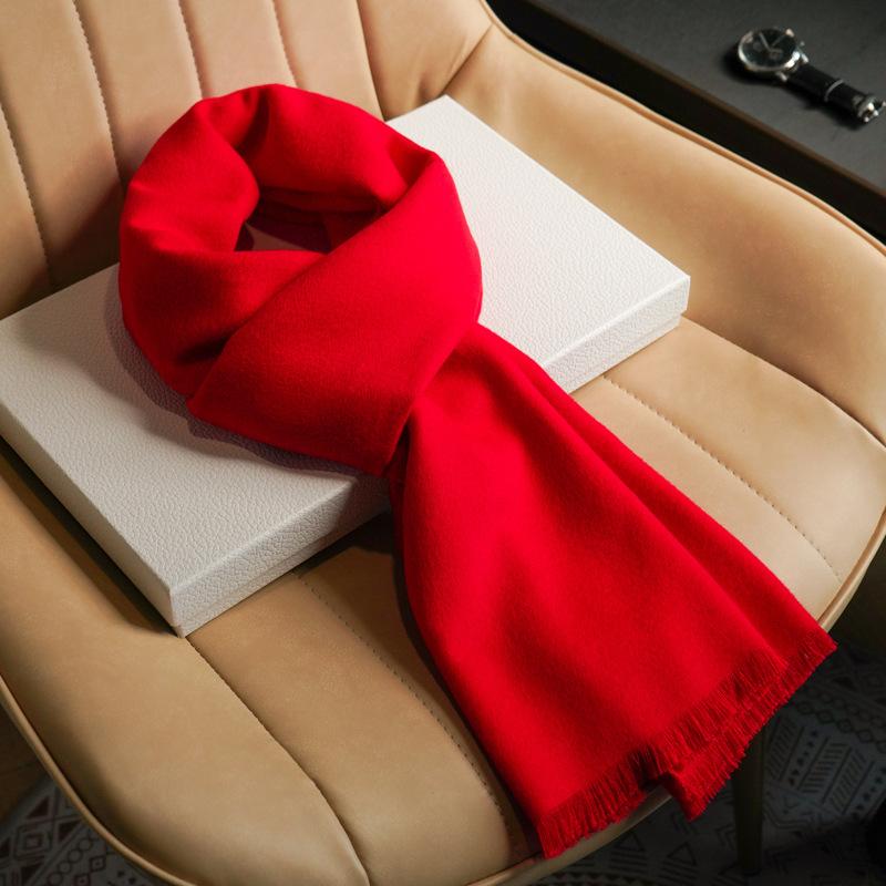 Plaid Containing Wool Men's Scarves, New High-end Imitation Cashmere Scarves, Boyfriend Gifts for Boyfriend In Winter