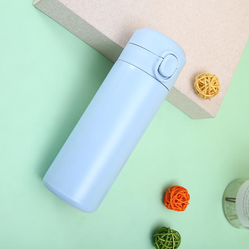 Enkel rostfri snäpplock ärtmugg bärbar lås vakuumisolerad mugg vattenmugg