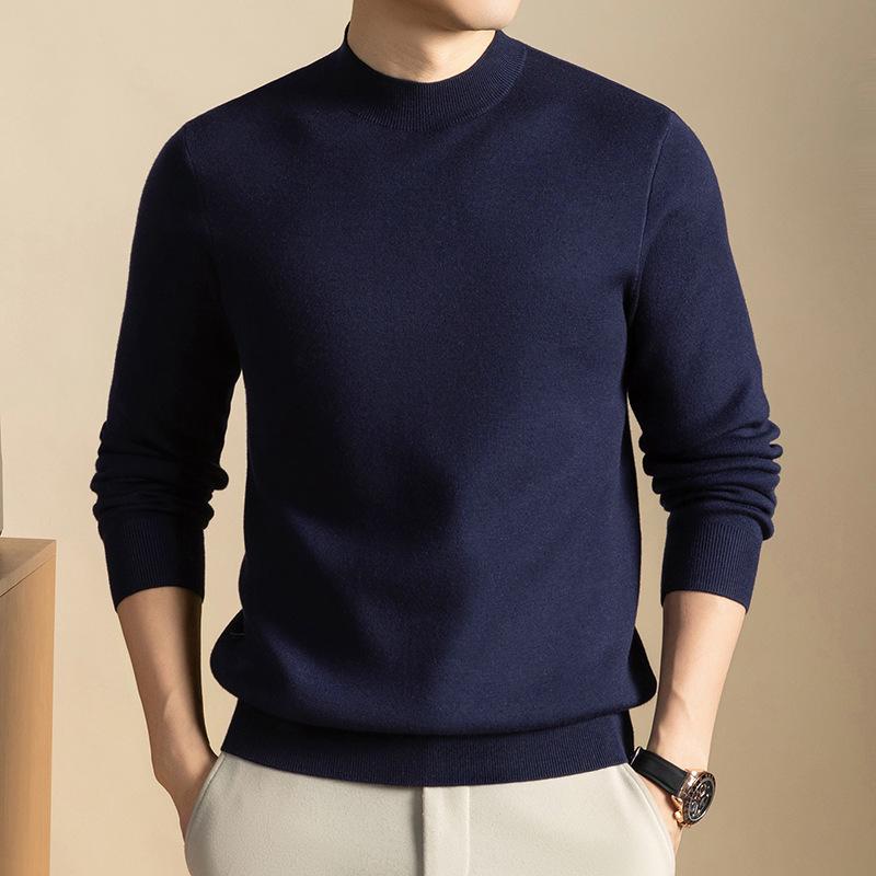 

Men s Fine Cashmere Knit Sweater - Machine Washable, Solid Colors, Thick & Warm Base Layer for Autumn/Winter. 2XL