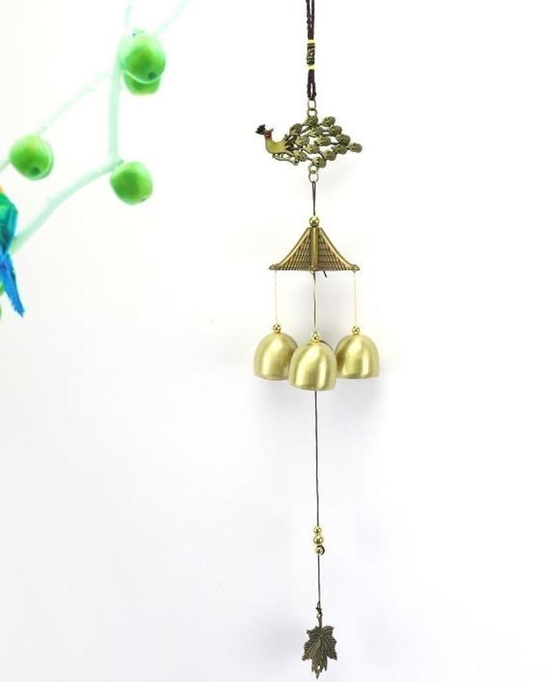 Nowy Mosiężny Ręcznie Robiony Odlewany Dzwonek Wietrzny Tybetański Brązowy Dzwon Metalowy Antyczny Dzwon Feng Shui Metalowy Kurant Wietrzny Dzwonek Szczęścia